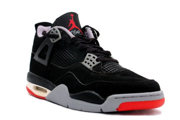 1999 nike jordan 4 retro black cement grey red shoes 1999 nike jordan 4 retro black cement grey red shoes