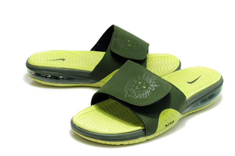 Nike Lebron James Massage Hydro Sandal Green Black