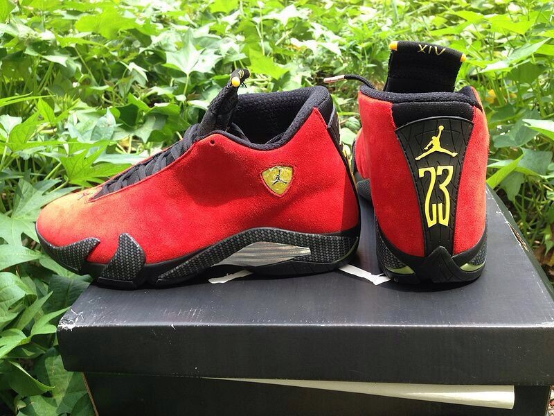 New Nike Air Jordan 14 Ferrari Basketball Shoes Red Black