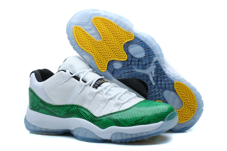 Nike Jordan 11 Low Basketball Shoes White Green