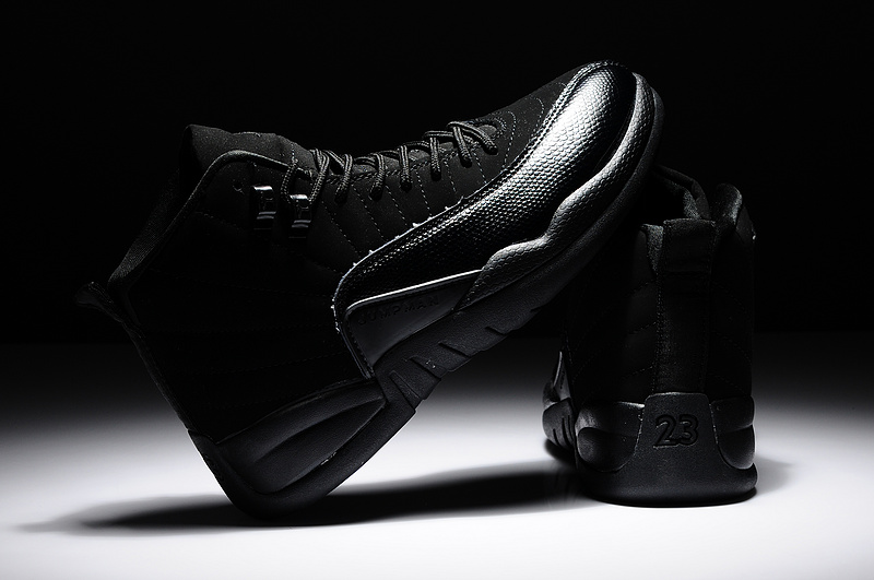 Nike Air Jordan 12 Retro Basketball Shoes All Black