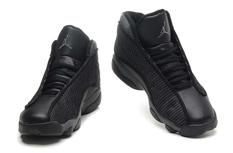 2014 Jordan 13 Retro Basketball Shoes All Black