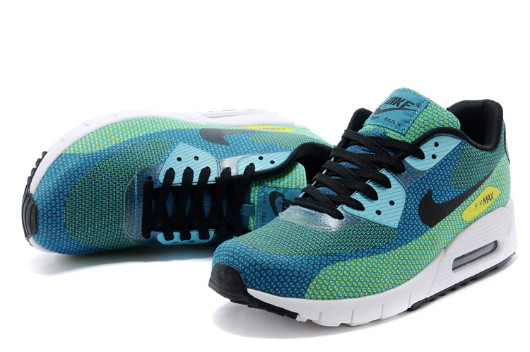 Nike Air Max 90 Blue Green Black White Running Shoes