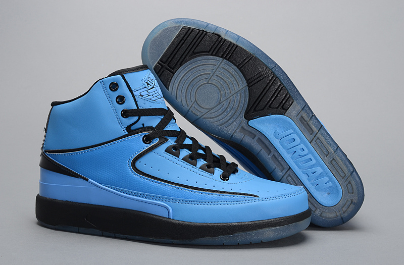 New Nike Air Jordan 2 Basketball Shoes Blue Black