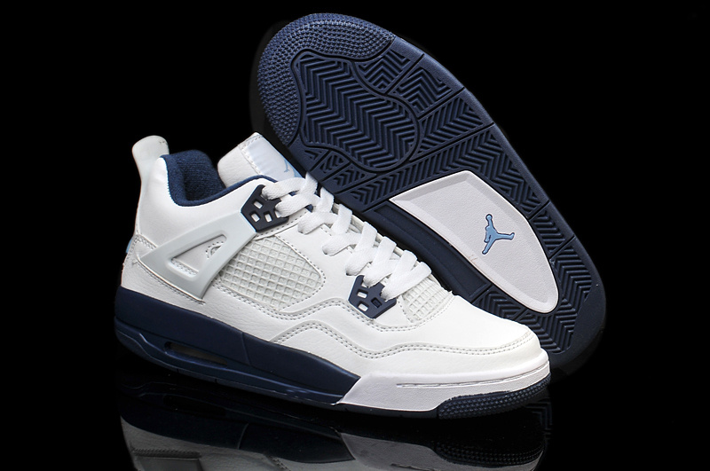 2015 Jordan 4 Retro Shoes White Blue