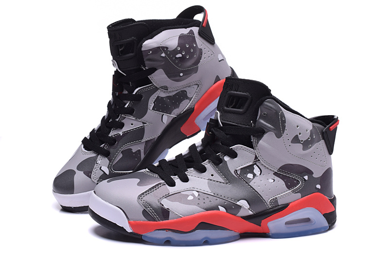 2015 Nike Air Jordan 6 Army Grey Red Black