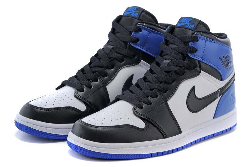 Latest Nike Air Jordan 1 Retro Black Grey Blue Shoes