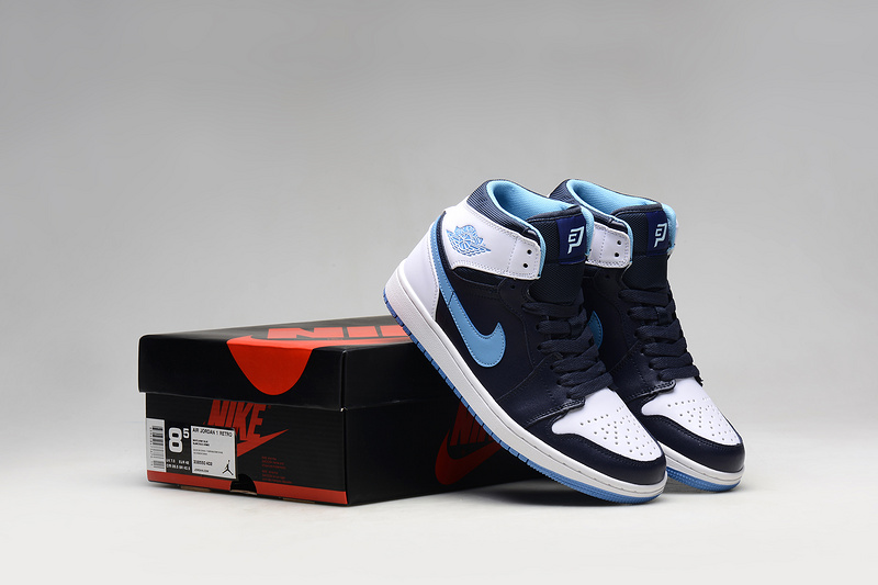 2015 Nike Air Jordan 1 Retro CP3 White Army Blue Shoes
