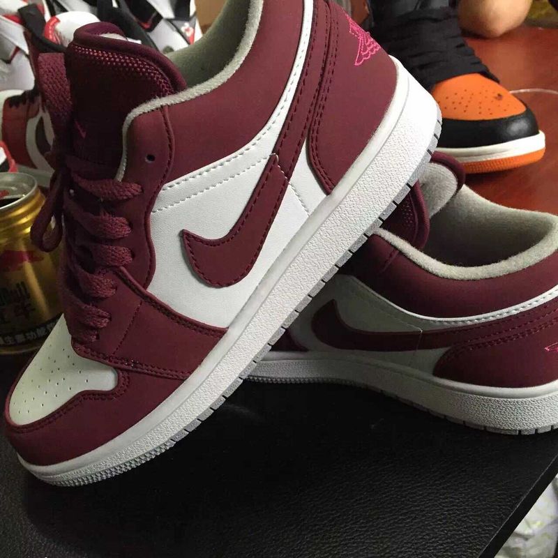 2015 Nike Air Jordan 1 Retro White Wine Red Shoes 2015 Nike Air Jordan 1 Retro White Wine Red Shoes