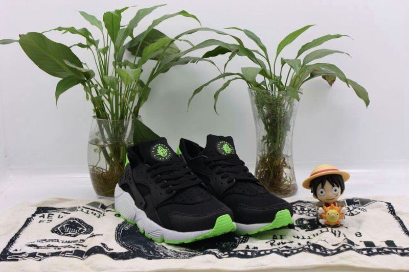 2015 Popular Nike Air Huarache Black Apple Green Mens Shoes