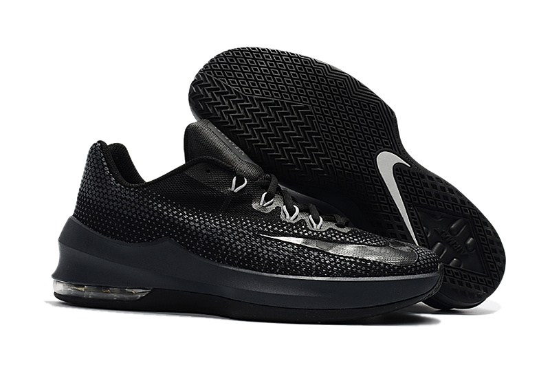 nike basketball shoes all black