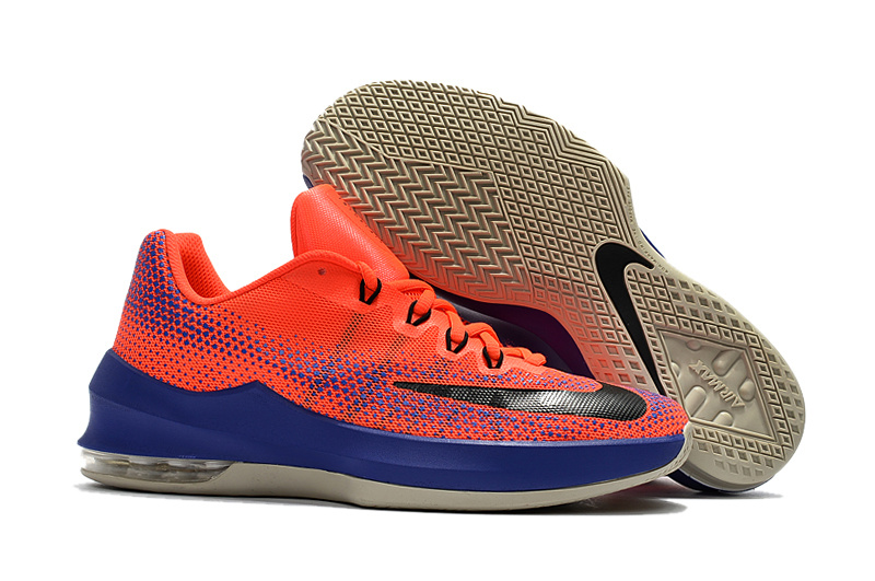 2017 Nike Air Zoom Cushion Basketball Shoes Orange Blue - Click Image to Close