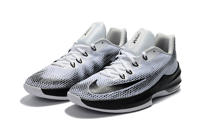 2017 Nike Air Zoom Cushion Basketball Shoes White Grey Black