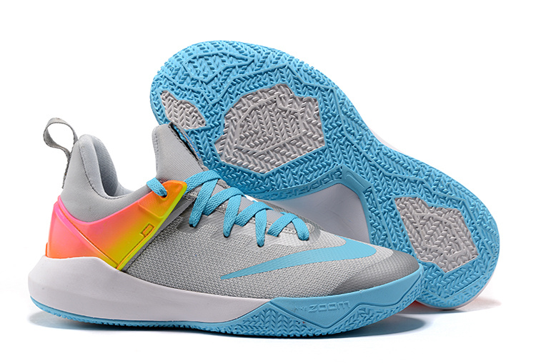 2017 Nike Air Zoom Team Grey Jade Blue Orange Shoes