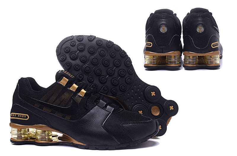 2017 Nike Shox Current Black Gold Shoes