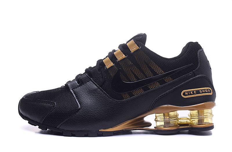 2017 Nike Shox Current Black Gold Shoes