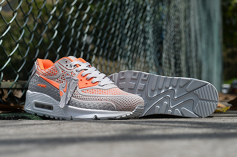 2017 Women Nike Air Max 90 Grey Orange Shoes 2017 Women Nike Air Max 90 Grey Orange Shoes