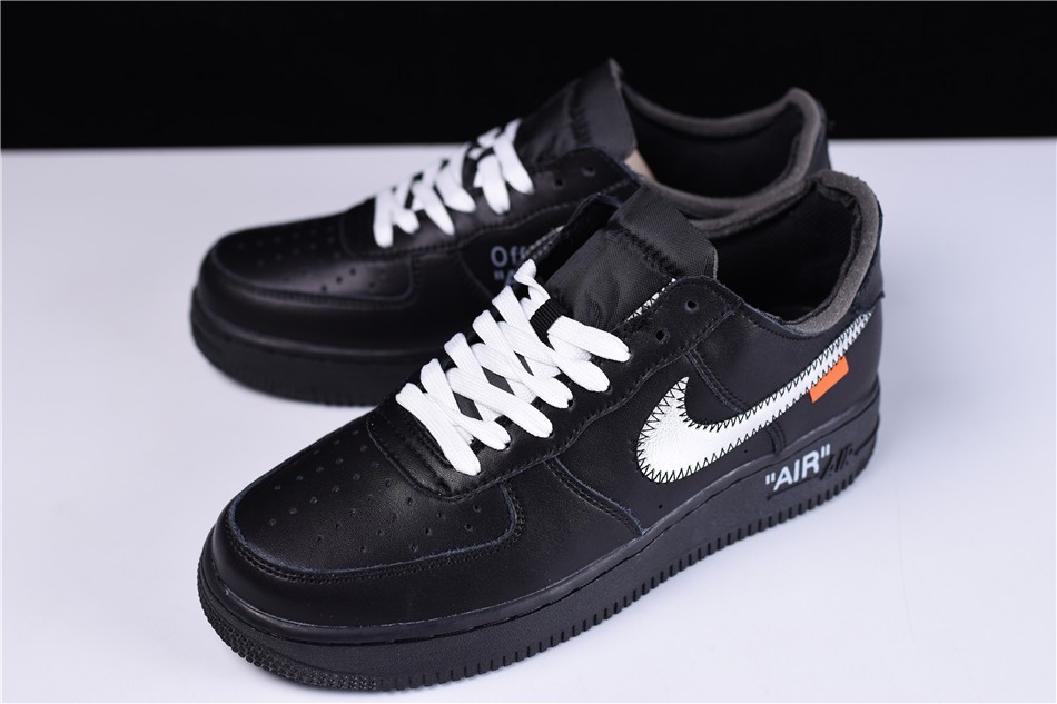 2018 off white x moma x nike air force 1 low black metallic silver