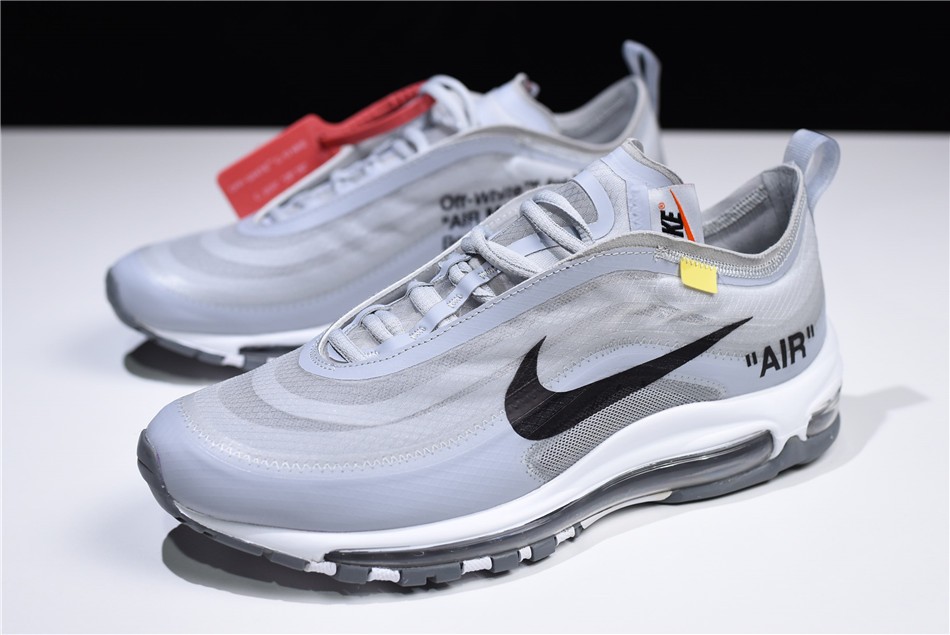 2018 off white x nike air max 97 og light grey black white - Click Image to Close