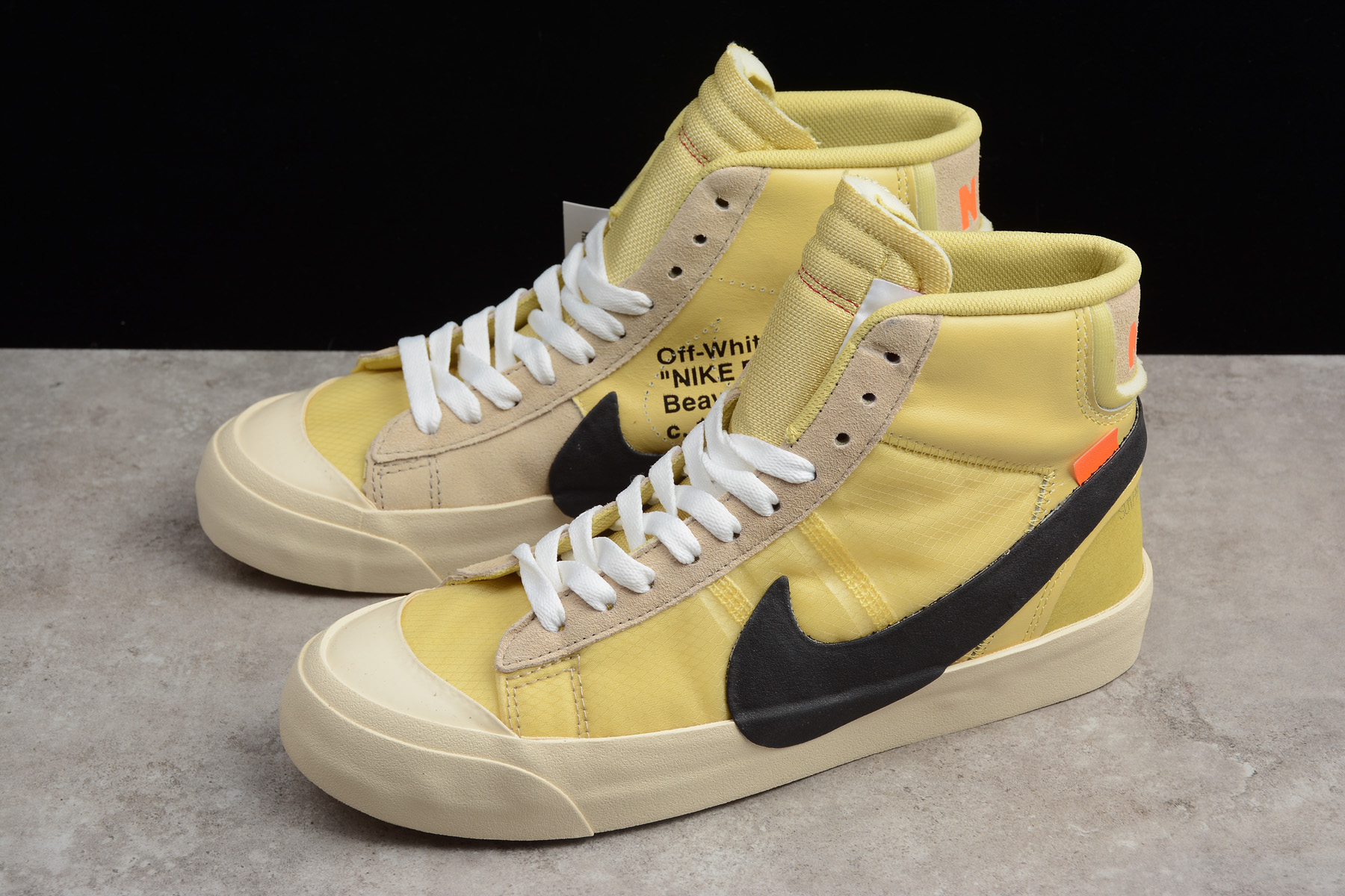 2018 off white x nike blazer studio mid pale vanilla