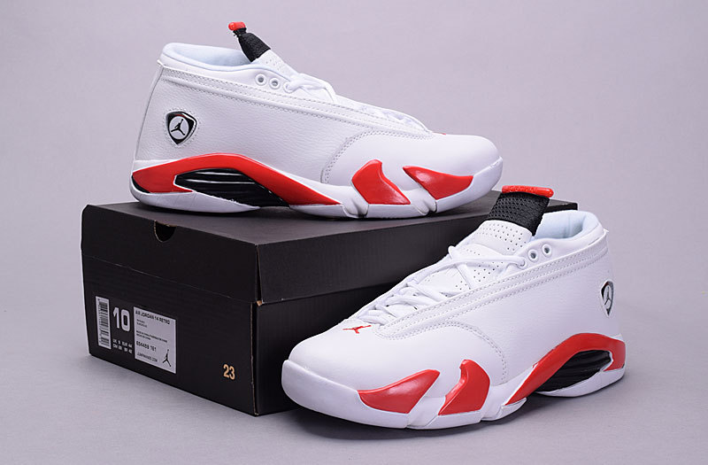 Nike Air Jordan 14 Low 30th White Red Shoes - Click Image to Close