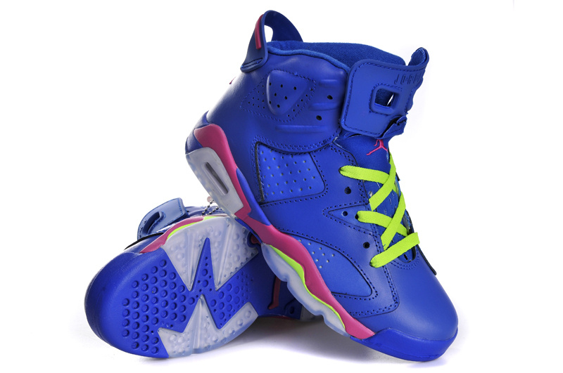 blue and pink jordan 6