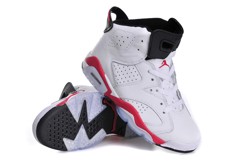 Nike Air Jordan 6 Retro Womens Shoes White Red Black