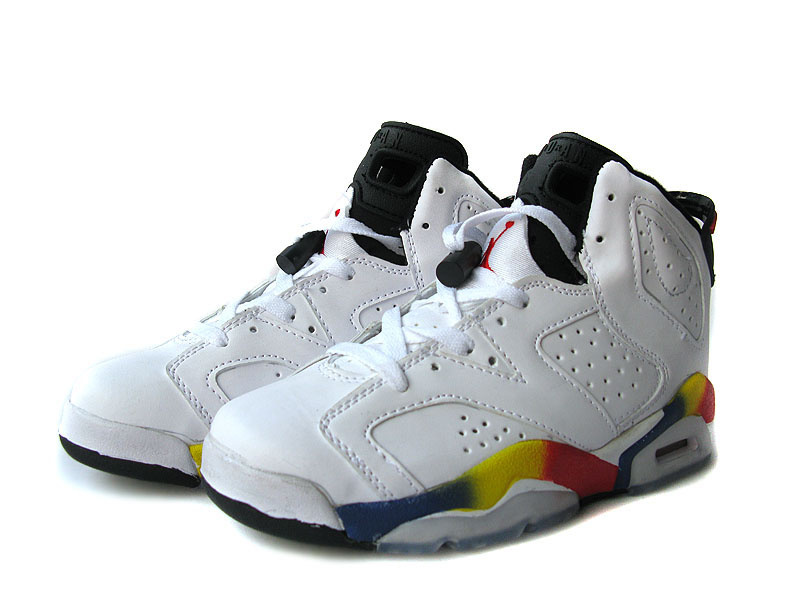 Nike Air Jordan 6 White White Black Colorful For Women