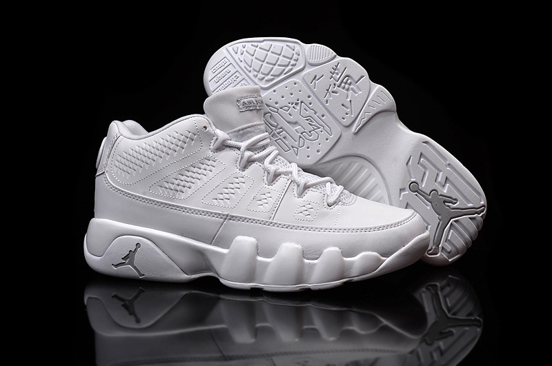 Nike Air Jordan 9 Low 30th All White Shoes - Click Image to Close