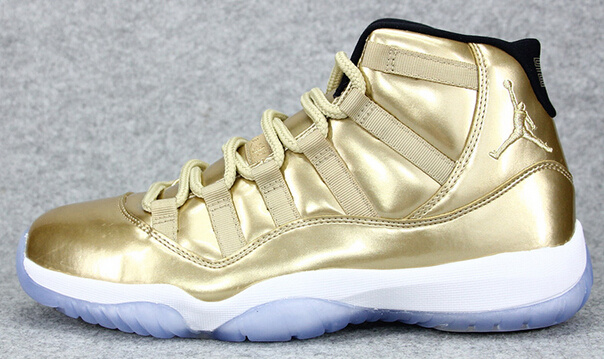 gold air jordan shoes