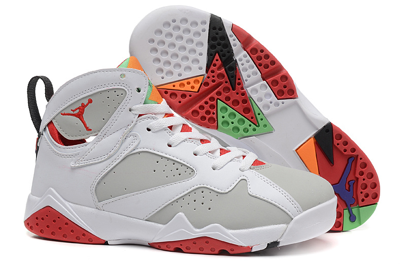 2015 Nike Air Jordan 7 Bugs Bunny White Grey Red For Women 2015 Nike Air Jordan 7 Bugs Bunny White Grey Red For Women