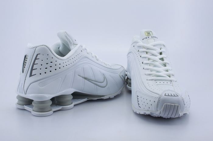 Comfortable Nike Shox R4 White Grey For men