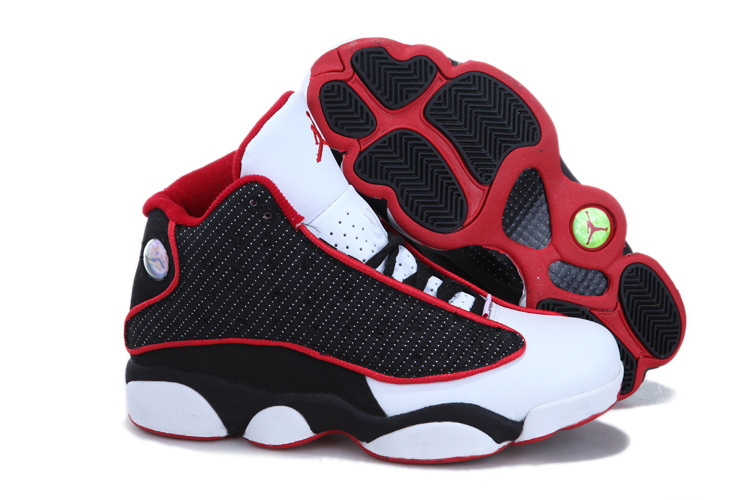 Nike Jordan 13 Womens Basketball Shoes White Black Red