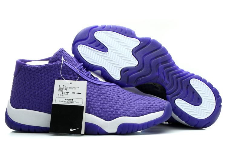 Nike Jordan Future Glow Shoes Purple White