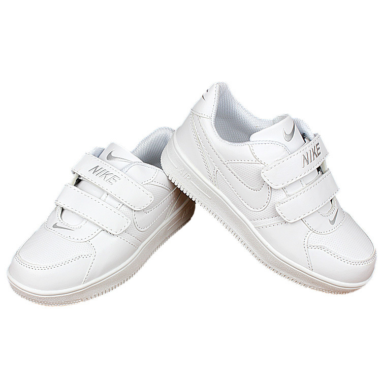 Kids Nike Air Force All White Shoes