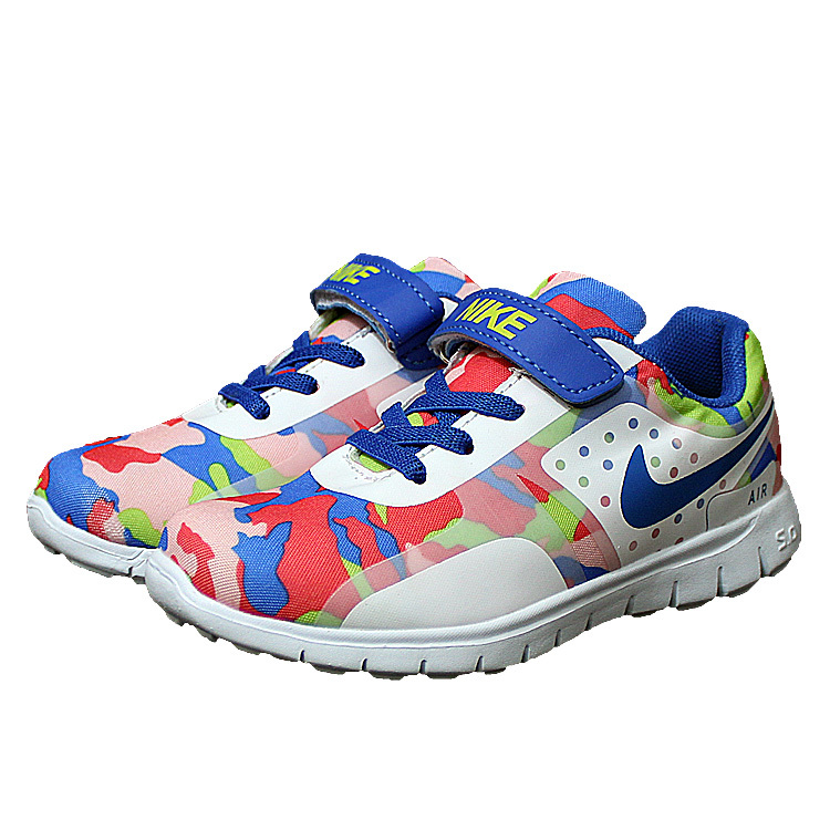 Kids Nike Air Force Strap Red Green Colorful Shoes