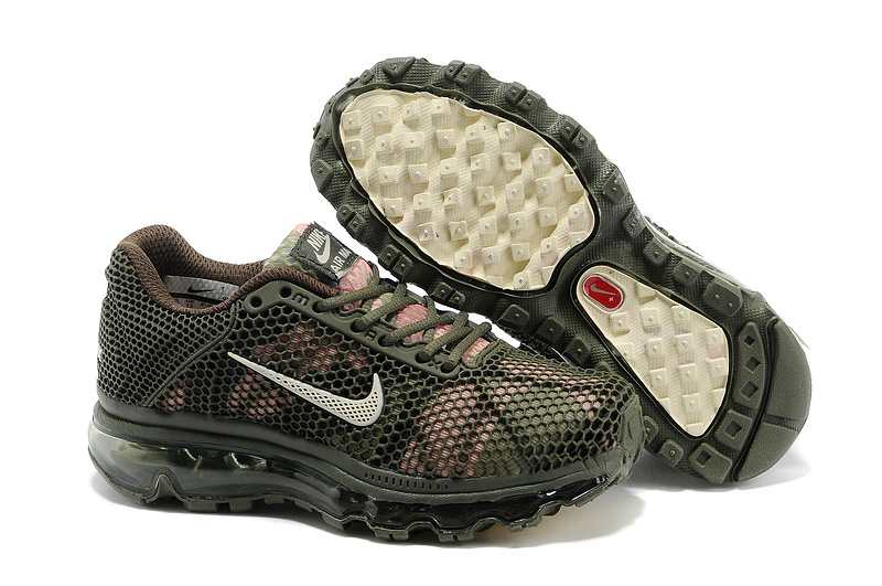 Kids Nike Air Max 2009 Army Green Running Shoes
