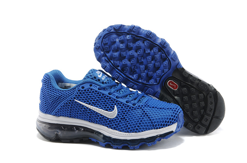 Kids Nike Air Max 2009 Blue White Running Shoes