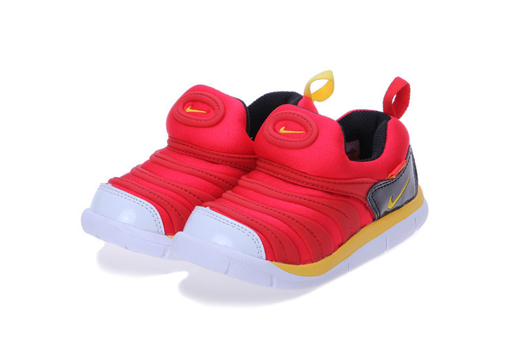 Nike Dynamo Free Red Black Yellow White Shoes For Kids