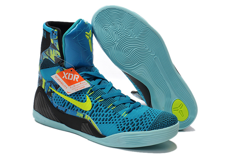 blue and yellow kobe shoes