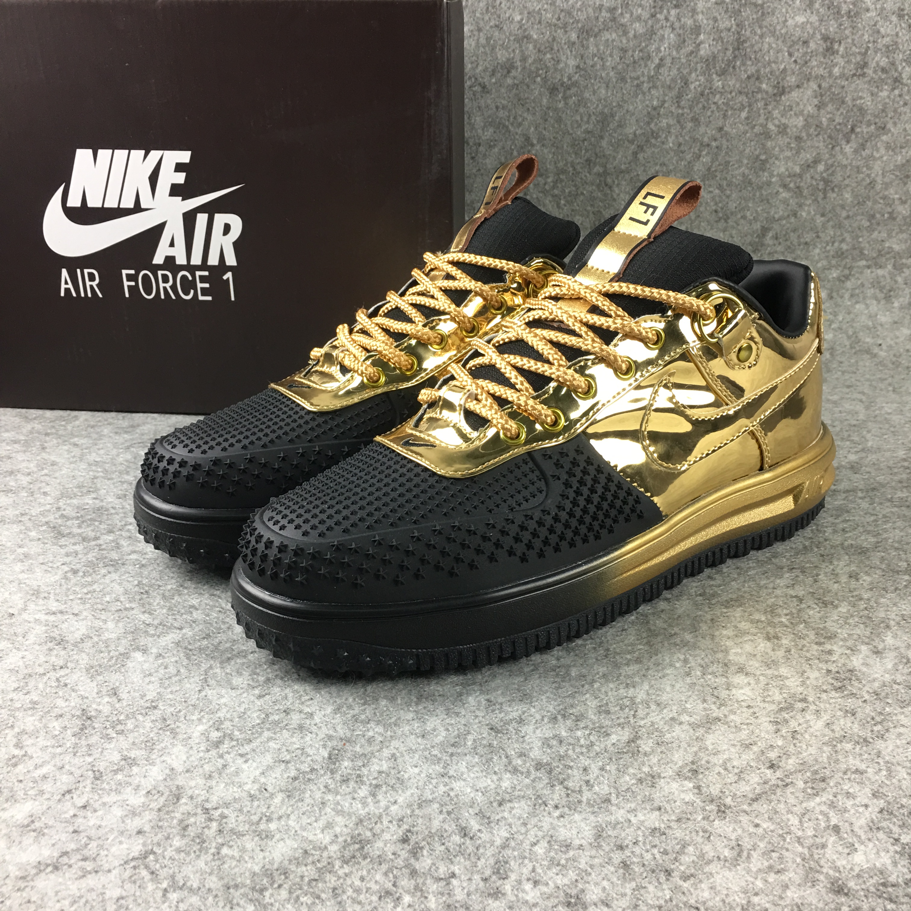 air force 1 low black and gold