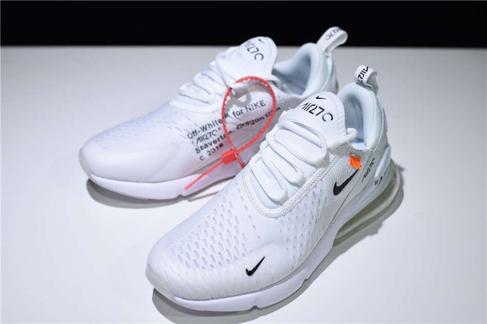 Off White x Nike Air Max 270 Running Shoes White