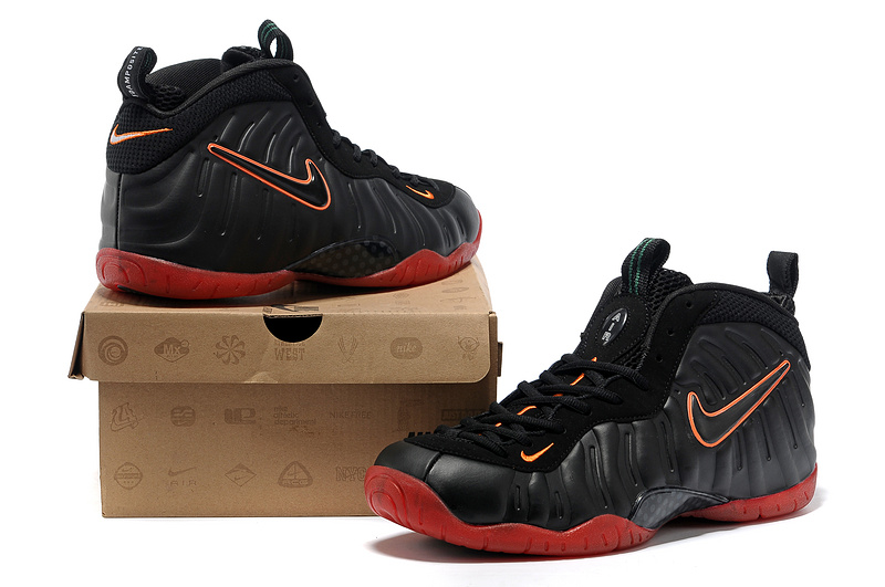 Nike Air Foamposite One Shooting Stars Black Red Shoes - Click Image to Close