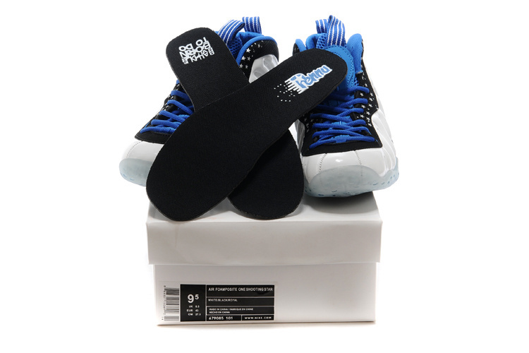 Nike Air Foamposite One Shooting Stars White Black Blue Shoes