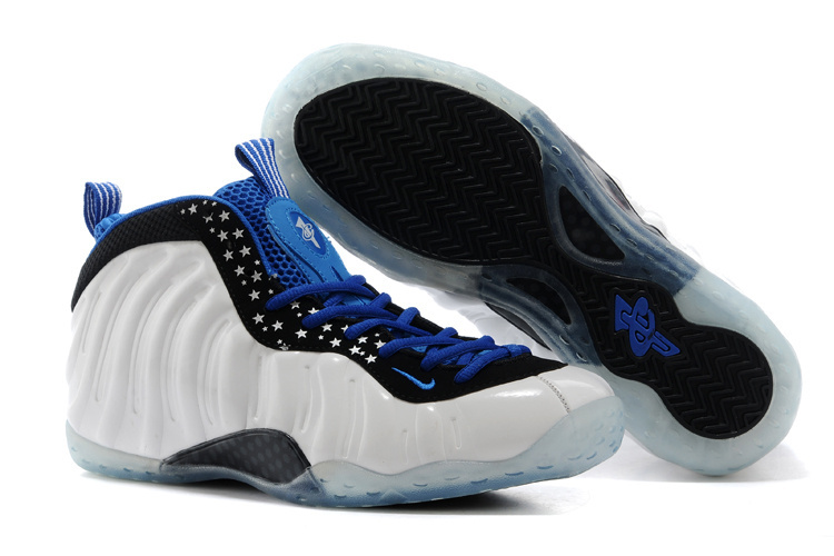 Nike Air Foamposite One Shooting Stars White Blue Black Shoes