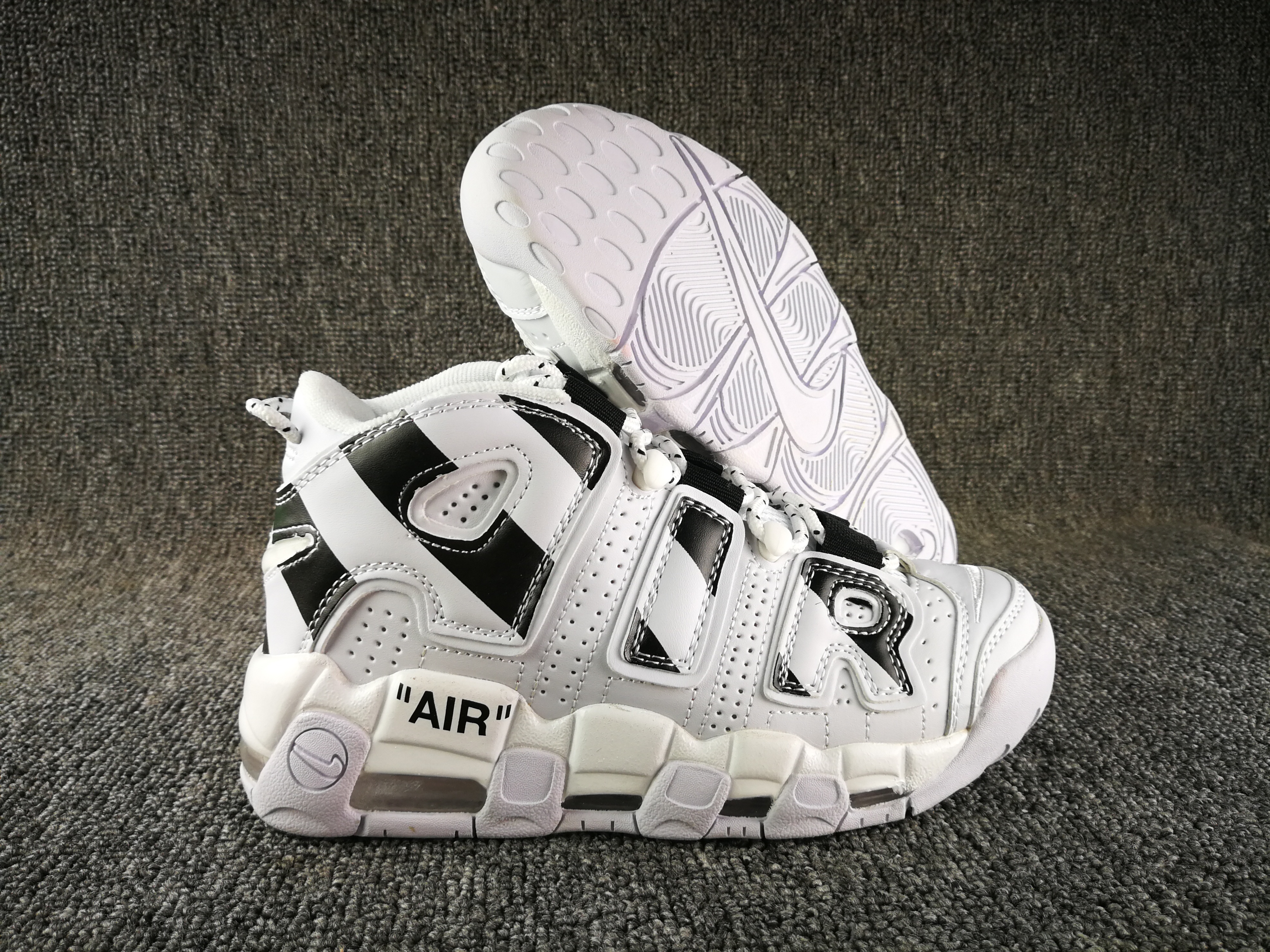 white and silver uptempos