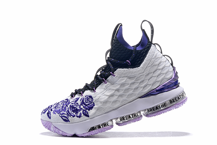 purple and white lebrons