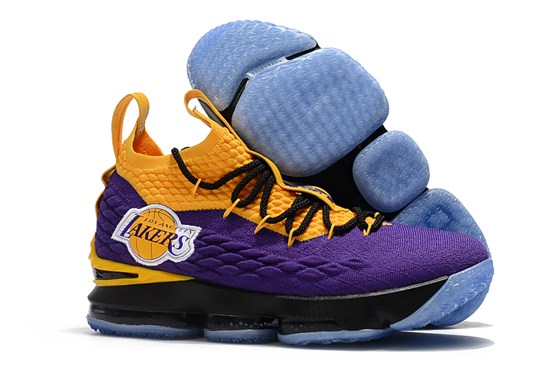 purple and yellow lebron 15