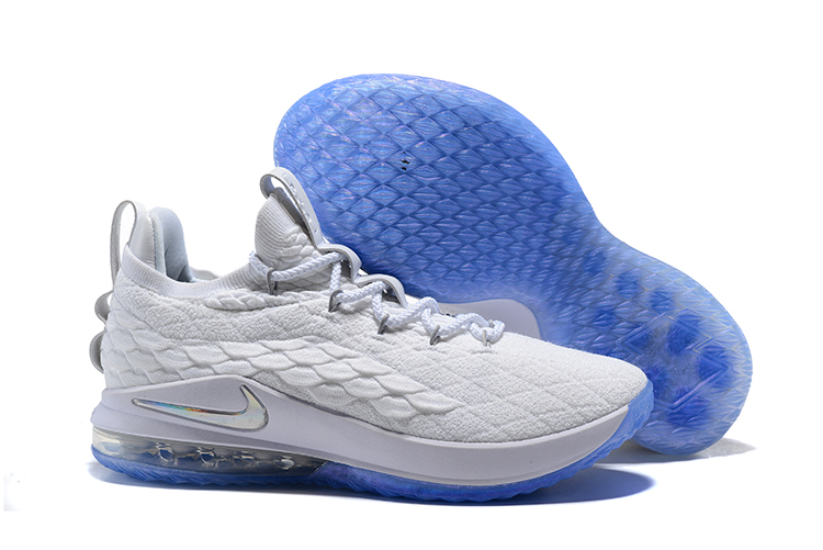 lebron blue and white shoes