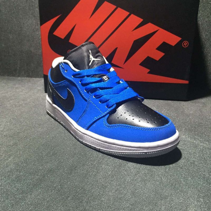 New Air Jordan 1 Low Black Blue Shoes